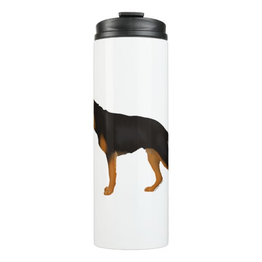 Deutscher Schäferhund Red Black Blanket Thermosbecher (Vorderseite)