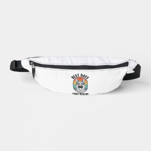 Deutscher Schäferhund Retro Art Vintage Hunde Lieb Bauchtasche