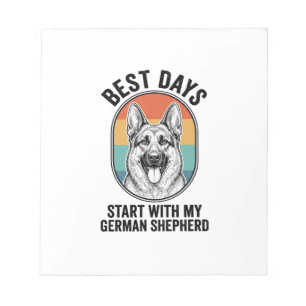 Deutscher Schäferhund Retro Art Vintage Hunde-Lieb Notizblock