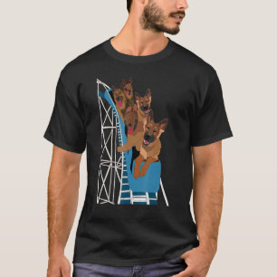 Deutscher Schäferhund Roller Coaster Hund T-Shirt