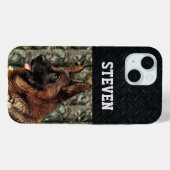 Deutscher Schäferhund Rugged Camouflage Name Cool  Case-Mate iPhone Hülle (Rückseite (Horizontal))