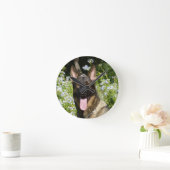 Deutscher Schäferhund Runde Wanduhr (Zuhause)