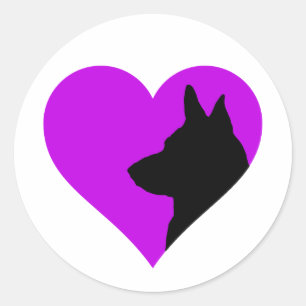 Deutscher Schäferhund Runder Aufkleber
