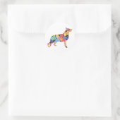 Deutscher Schäferhund Runder Aufkleber (Tasche)