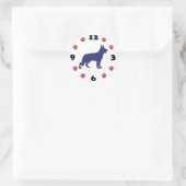 Deutscher Schäferhund Runder Aufkleber (Tasche)