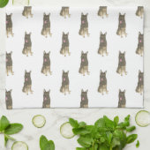 Deutscher Schäferhund (Sable) Geschirrtuch (Gefaltet)