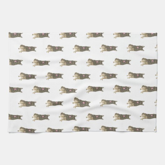 Deutscher Schäferhund (Sable) Geschirrtuch (Horizontal)