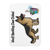 Deutscher Schäferhund Saubere Geschirr unterzeichn Magnet (Vertikal)