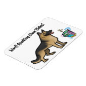 Deutscher Schäferhund Saubere Geschirr unterzeichn Magnet (Linke Seite)