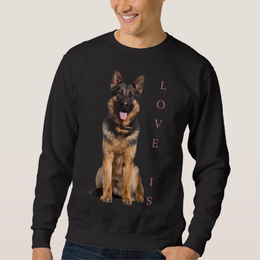 Deutscher Schäferhund Schäfer Hund Mama Vater Lieb Sweatshirt (Vorderseite)