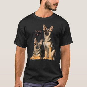 Deutscher Schäferhund Schäfer Hund Mama Vater Lieb T-Shirt