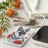 Deutscher Schäferhund Schlüsselanhänger (Vorderseite rechts)