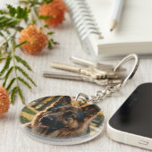 Deutscher Schäferhund-Schlüsselanhänger Schlüsselanhänger (Vorderseite rechts)