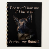 Deutscher Schäferhund schützt meinen Menschen Planer (Vorderseite)