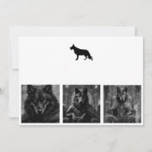 Deutscher Schäferhund Schwarz Dankeskarte (Rückseite)