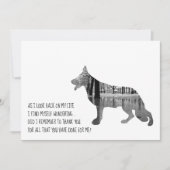 Deutscher Schäferhund Schwarz Dankeskarte (Vorderseite)