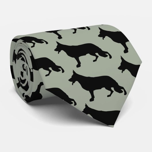 Deutscher Schäferhund schwarz Krawatte (Gerollt)