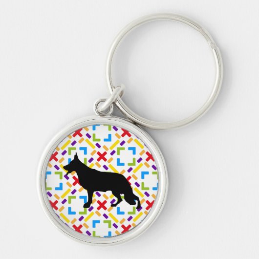 Deutscher Schäferhund schwarz Schlüsselanhänger (Vorne)