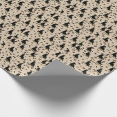 Deutscher Schäferhund, schwarze Bandana Gepäckaufb Geschenkpapier (Ecke)