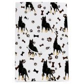 Deutscher Schäferhund, schwarze Bandana Gepäckaufb Mittlere Geschenktüte (Vorderseite)