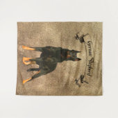 Deutscher Schäferhund, schwarze Bandana Gepäckaufb Wandteppich (Vorderseite (Horizontal))