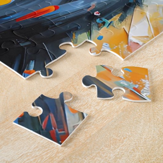 Deutscher Schäferhund Schwarzer Hund Akryllische P Puzzle (Seite)