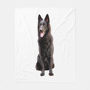 Deutscher Schäferhund Schwarzer Hund Fleecedecke