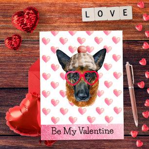 Deutscher Schäferhund sei mein Valentins Hund Vale Feiertagspostkarte