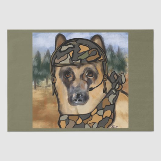 DEUTSCHER SCHÄFERHUND SEIDENPAPIER (Vorderseite)