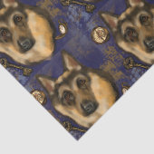 Deutscher Schäferhund Seidenpapier (Detail)