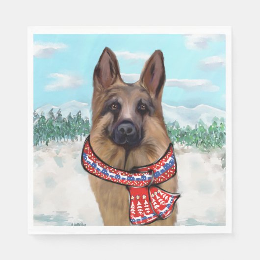 Deutscher Schäferhund Serviette (Vorderseite)