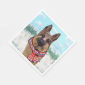 Deutscher Schäferhund Serviette (Ecke)