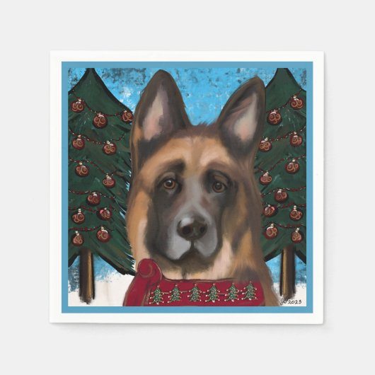 Deutscher Schäferhund Serviette (Vorderseite)