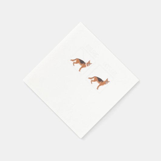 Deutscher Schäferhund Serviette (Ecke)