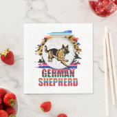 Deutscher Schäferhund Serviette (Beispiel)
