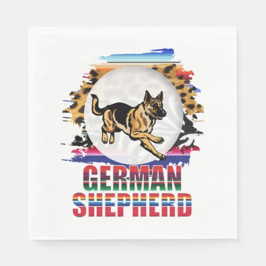 Deutscher Schäferhund Serviette (Vorderseite)