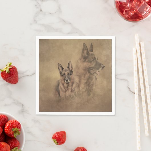 Deutscher Schäferhund Serviette (Beispiel)