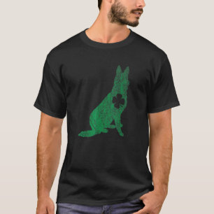 Deutscher Schäferhund Shamrock St. Patricks Tag T-Shirt