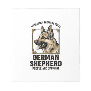 Deutscher Schäferhund-Shirt für Hunde-Liebhaber Vi Notizblock
