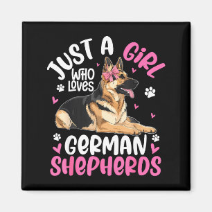Deutscher Schäferhund-Shirt für Mädchen Frauen Deu Magnet