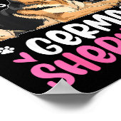 Deutscher Schäferhund-Shirt für Mädchen Frauen Deu Poster (Ecke)