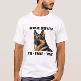 Deutscher Schäferhund-Shirt – Loyal Tapfer Familie T-Shirt