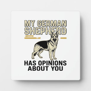 Deutscher Schäferhund-Shirt Lustige Vintage-Prägun Fotoplatte