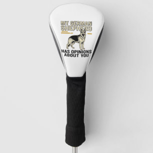 Deutscher Schäferhund-Shirt Lustige Vintage-Prägun Golf Headcover