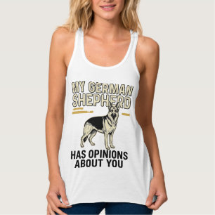 Deutscher Schäferhund-Shirt Lustige Vintage-Prägun Tank Top