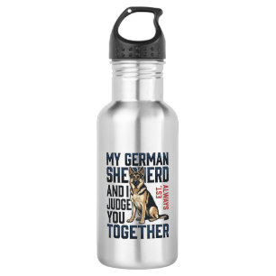 Deutscher Schäferhund-Shirt Lustiger Hundeliebhabe Edelstahlflasche