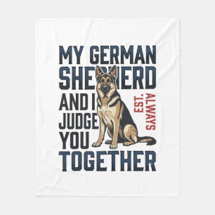 Deutscher Schäferhund-Shirt Lustiger Hundeliebhabe Fleecedecke