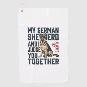 Deutscher Schäferhund-Shirt Lustiger Hundeliebhabe Golfhandtuch