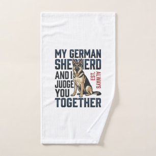 Deutscher Schäferhund-Shirt Lustiger Hundeliebhabe Handtuch