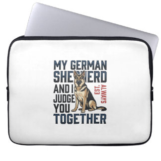 Deutscher Schäferhund-Shirt Lustiger Hundeliebhabe Laptopschutzhülle